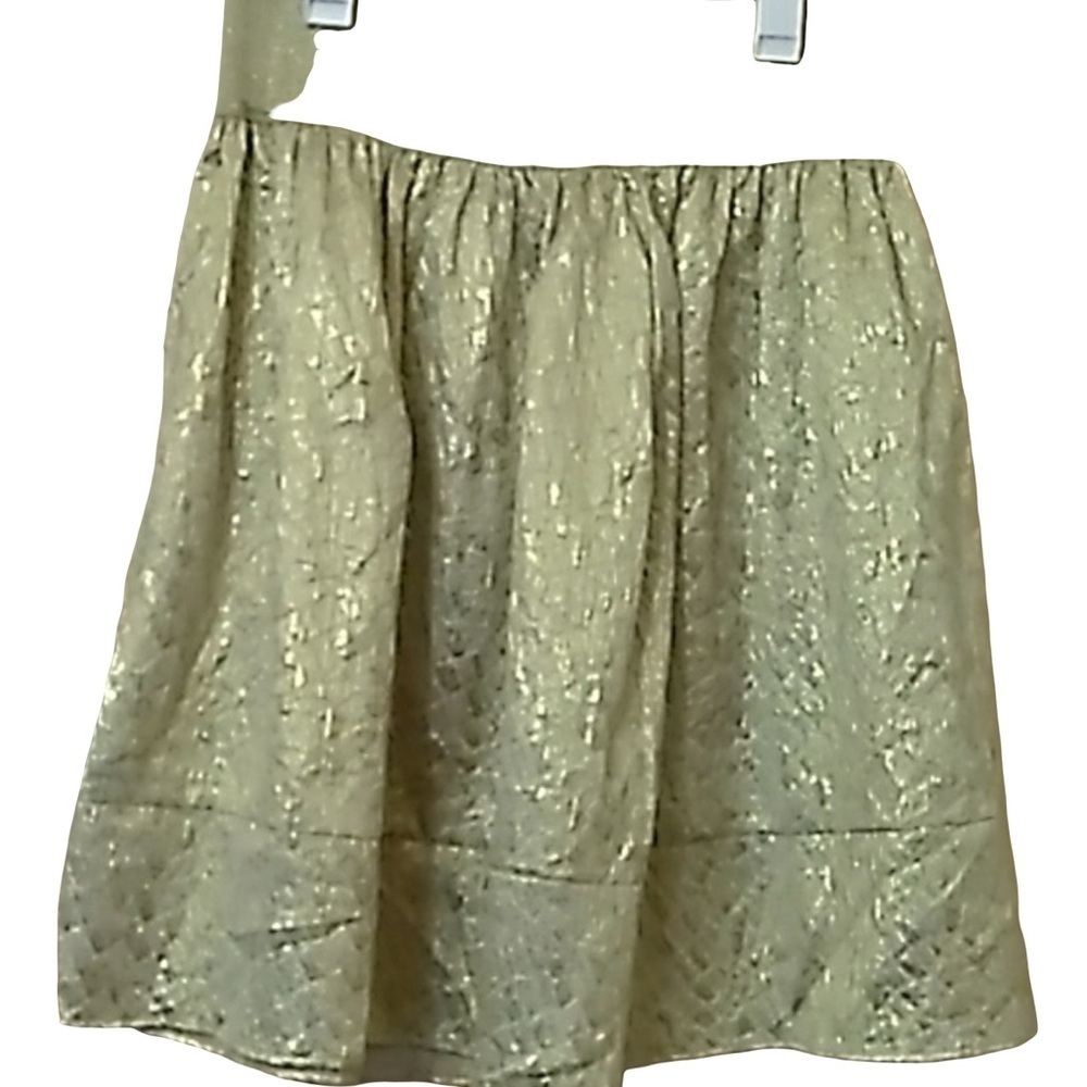 Ashley Stewart woman gold shimmer skirt size 12W